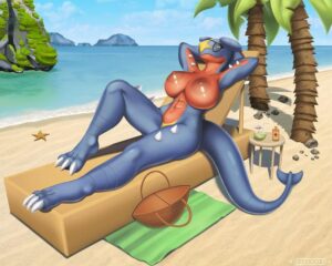 Garchomp at the beach [F] (dievalquiria)