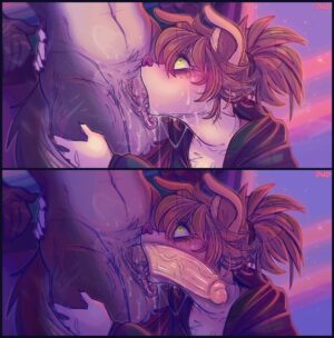 Thirsty little thing isn’t she~ (Dimwitdog) [MF]