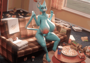 Hentai Zoo – 1girl big belly big breasts cat fat belly female furry gif oridas | 1112234