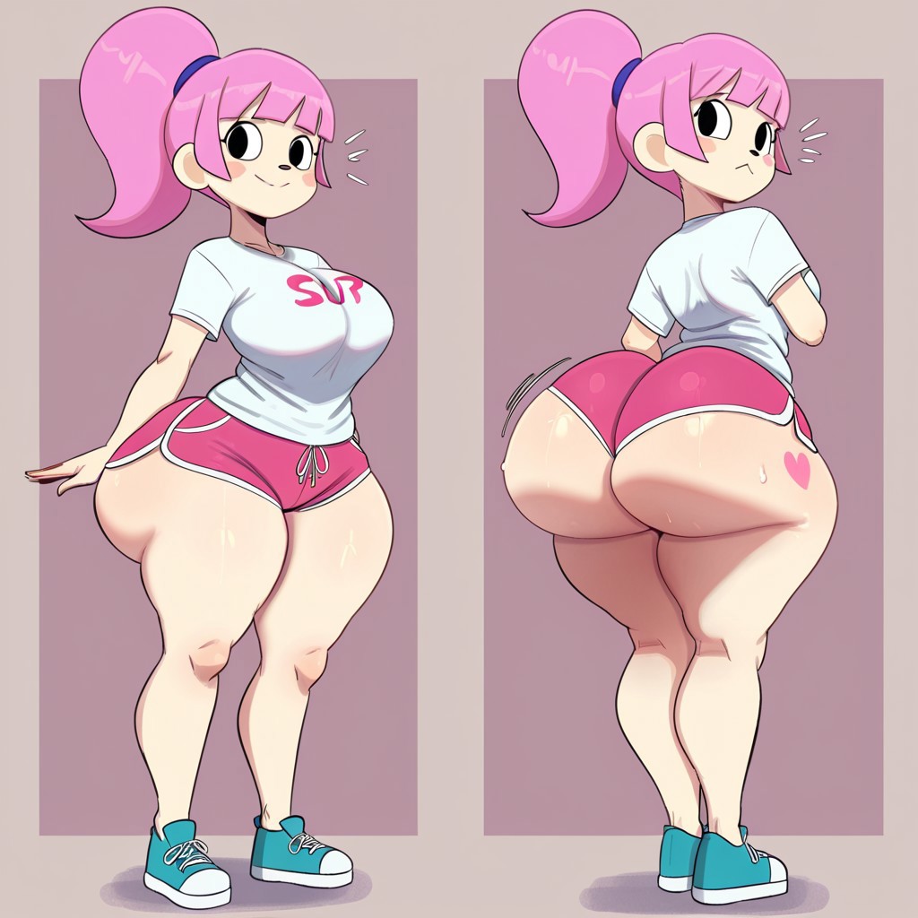 Hentai Zoo – 1girl ai generated animal crossing ass big ass big breasts booty shorts