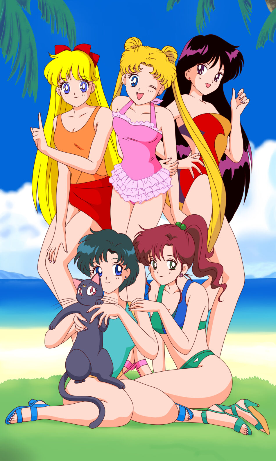 Hentai Zoo – 5girls absurd res aino minako alluring ami mizuno barefoot sandals (jewelry)