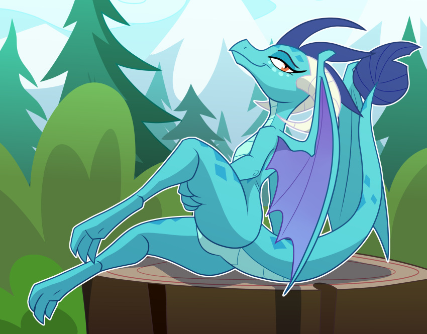 1girl dragon female friendship_is_magic furry hasbro my_little_pony nude princess_ember princess_ember_(mlp) sifyro solo
