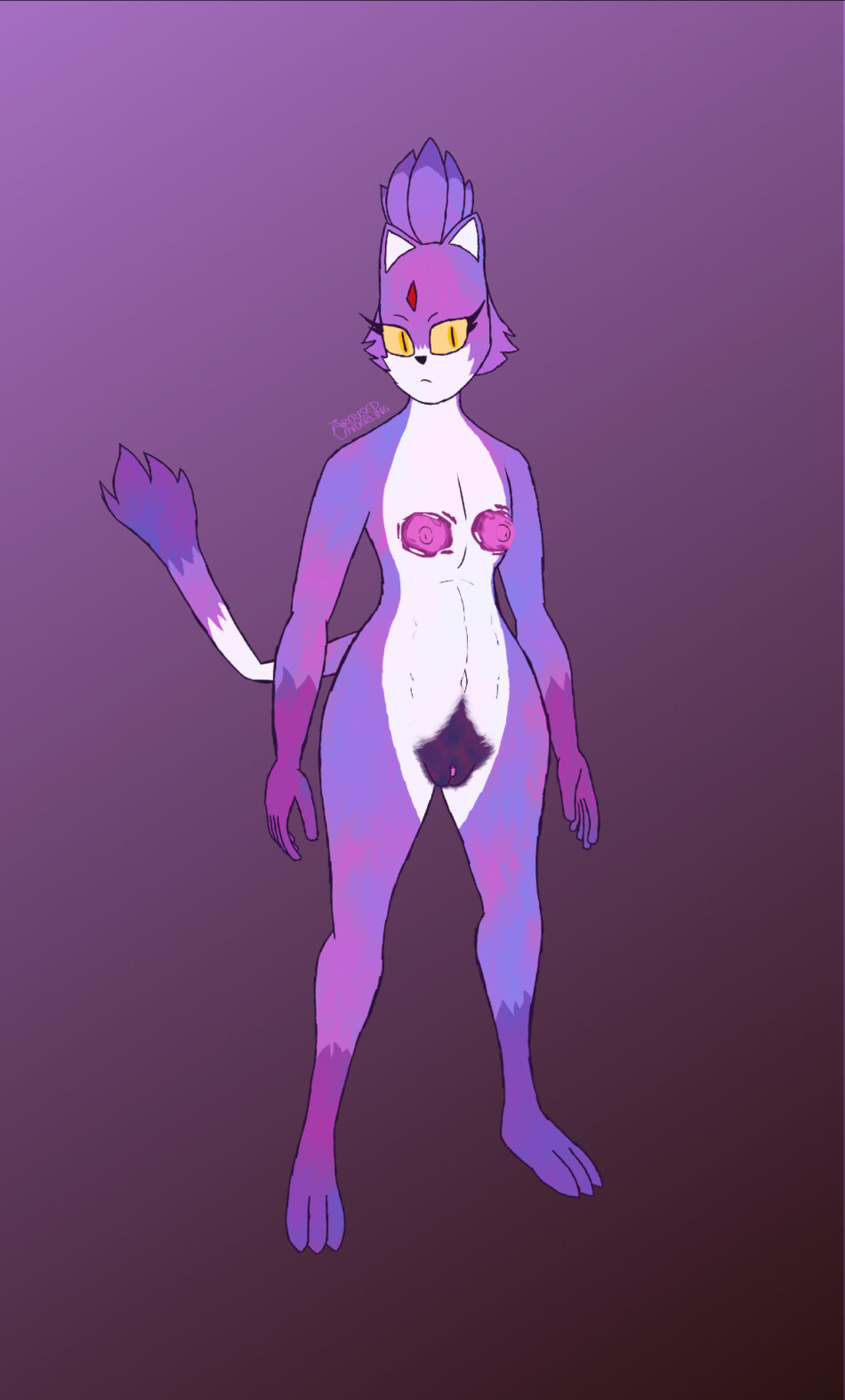 Hentai Zoo – arousedunderling blaze the cat breasts furry nude pubic hair pussy pussy