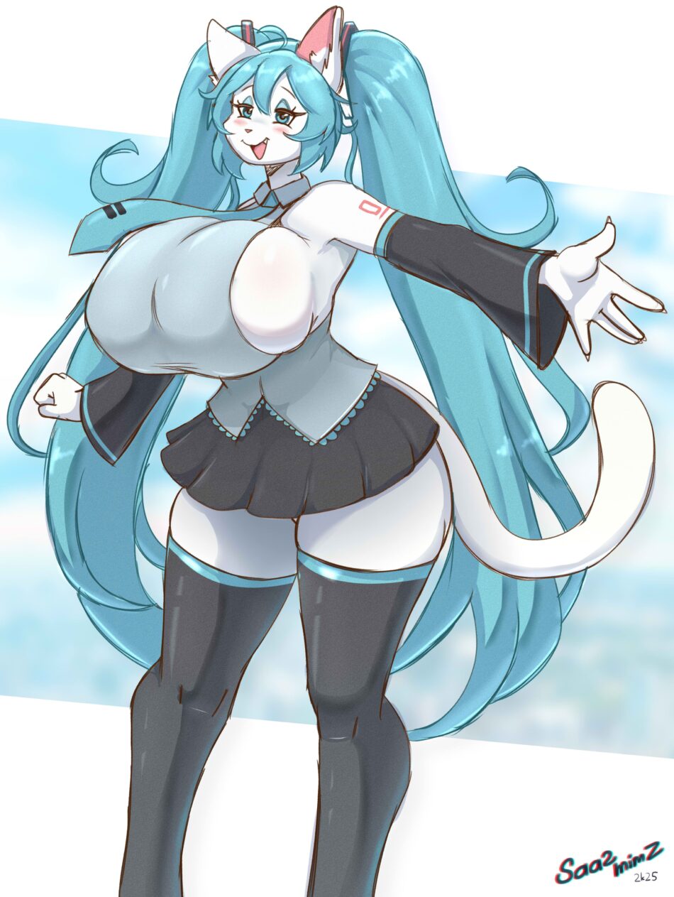Hentai Zoo – 1girl big breasts cat female furry miku hatsune saasmimzarts | 1145544