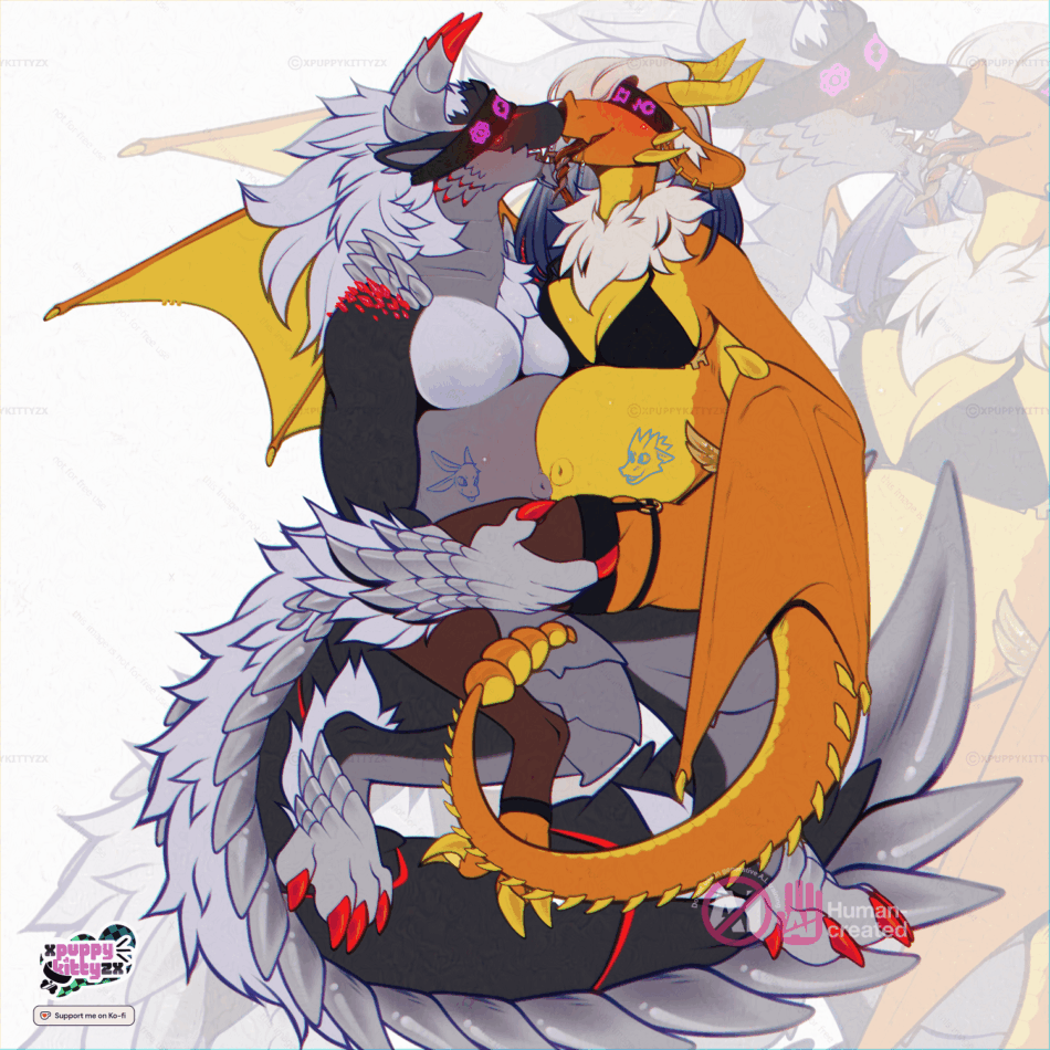 Pregnant make out (art by me)