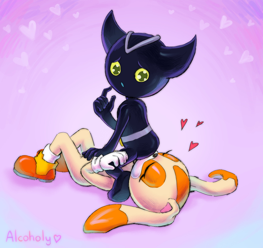 1boy 1girl 4kids_entertainment alcoholy blush bokkun cream_the_rabbit digital_art facesitting featureless featureless_crotch female male nude nudity rabbit robot sega shy sonic_the_hedgehog_(series) sonic_x tms_entertainment