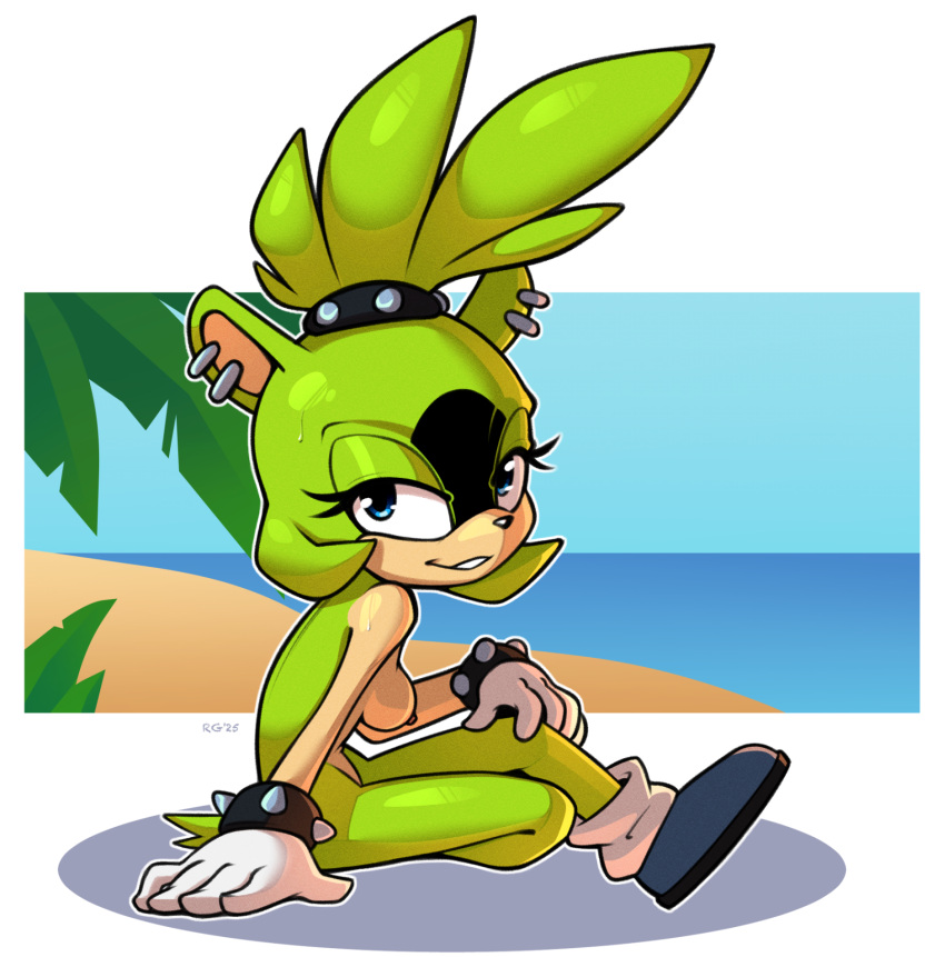 1girl adult female idw_publishing nude pinup rogone2 solo sonic_the_hedgehog_(comics) sonic_the_hedgehog_(idw) sonic_the_hedgehog_(series) surge_the_tenrec tenrec