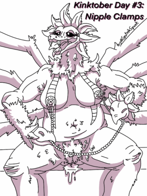 Kinktober Day #3: Nipple Clamps (SputnikSpunk / me)