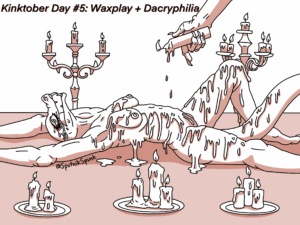 Kinktober Day #5: Waxplay + Dacryphilia
