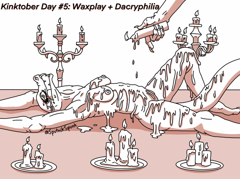 Kinktober Day #5: Waxplay + Dacryphilia