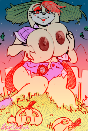 Hentai Zoo – 1girl breasts female female/solo hay bale rabbit rabbit girl ramdoctor sega