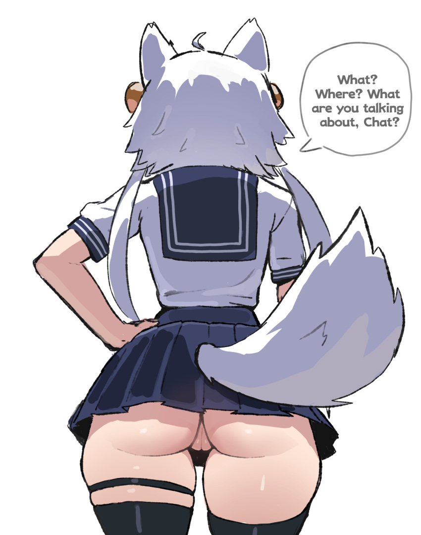 1girl 1girl 1girls 2025 2d 2d_(artwork) accidental_exposure alternate_version_available animal_ears animal_humanoid animal_tail ass ass_focus back bent_over big_ass bitch black_thighhighs bottomless bottomless_skirt breedable cat_ears cat_girl cat_tail catgirl chat_box computer computer_monitor cowboy_shot dialogue english english_dialogue english_text female_only filian filian_(vtuber) fluffy_(artist) fluffy_tail from_behind from_below fuckable furry furry_female hair_accessory hand_on_hip horny horny_female humanoid indie_virtual_youtuber indigo_hair kemonomimi light-skinned_female light_skin marimari_en musky musky_pussy naked_female nasty nasty_bitch nasty_pussy nekomimi no_panties nude pussy pussy_slit reeking_of_fish reeking_of_pussy sailor_uniform school_uniform short_hair short_skirt showing_off skirt slut smelly smelly_pussy solo_female stinky stinky_pussy stockings tagme tail text thick_thighs unco virtual_youtuber vtuber wersman white-haired_female white_hair whore wide_hips