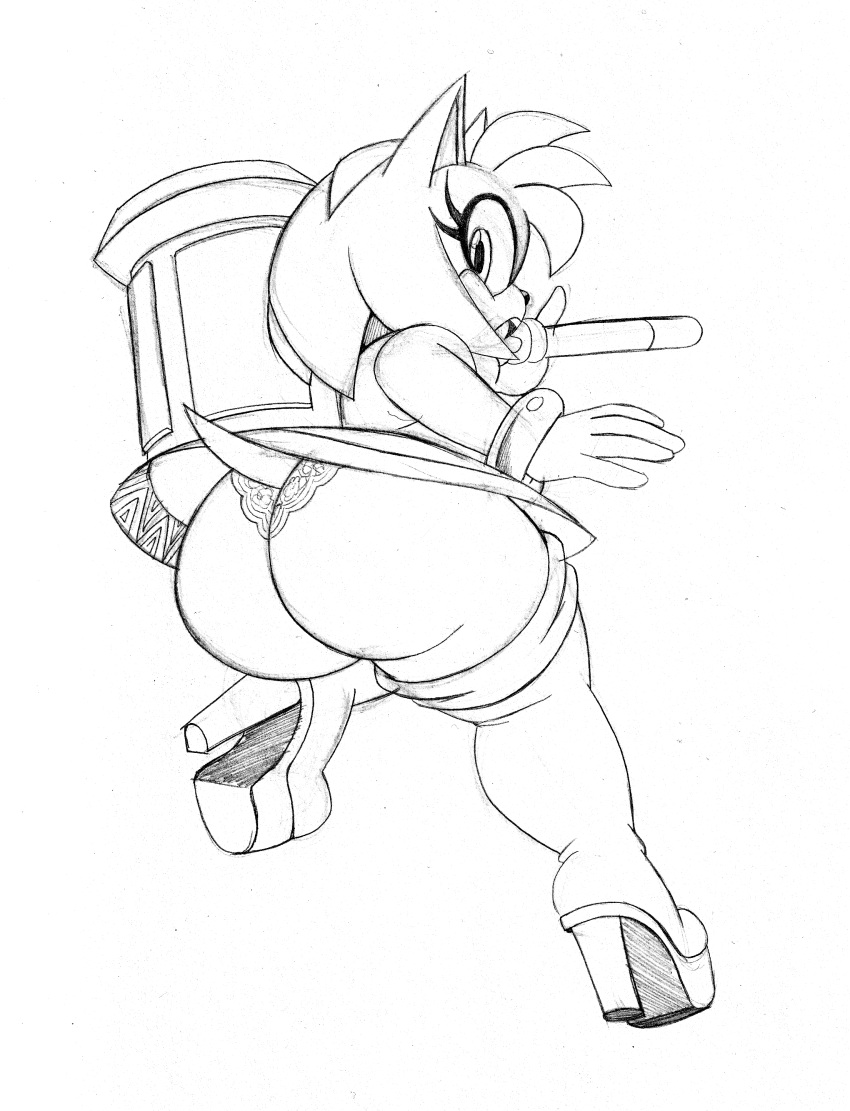 1girl amy_rose furry omegasunburst platform_heels sega sonic_the_hedgehog_(series)