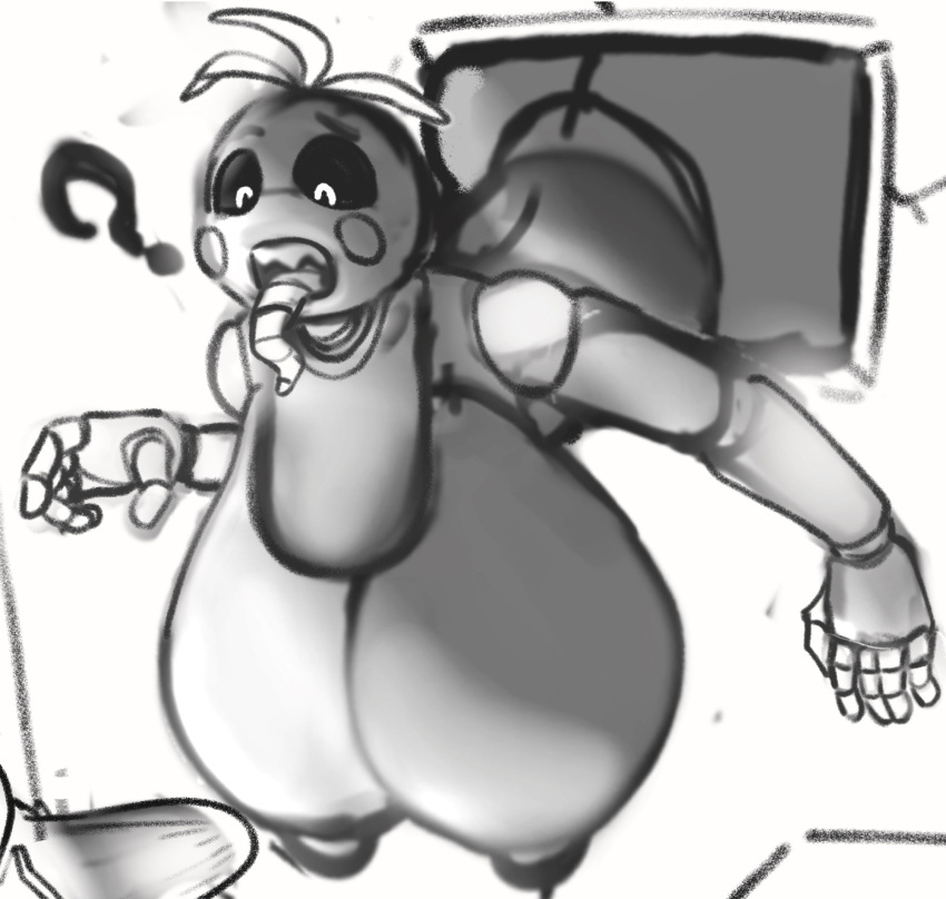 absurd_res animatronic animatronic_female artist_logo ass bib big_breasts black_eyes boner breasts breasts_bigger_than_head breasts_out chicken chicken_girl clothes_too_small confused digital_drawing_(artwork) digital_media_(artwork) eyeliner five_nights_at_freddy's five_nights_at_freddy's_2 fnaf furry hard_cock hard_on high_res huge_ass huge_breasts human joints large_ass larger_female long_tongue looking_at_penis looking_down madheaven monochrome no_color orange_eyes pink_cheeks pink_thong question_mark robot robot_girl scottgames sharp_teeth size_difference straight stuck stuck_in_vent stuck_in_wall teeth teeth_showing thicc thick_ass thick_thighs thong tongue tongue_out toy_chica_(fnaf) voluptuous voluptuous_body voluptuous_female