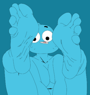 Hentai Zoo – 1girl 5 toes blue fur breasts cartoon network cat cute feet cyborg-steve