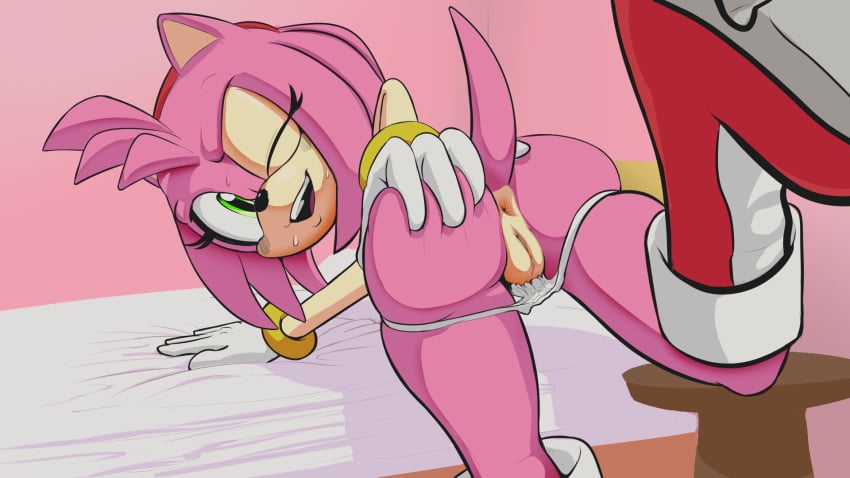 Hentai Zoo – 16:9 1girl 1girl amy rose anthro anus ass clothed clothing eulipotyphlan