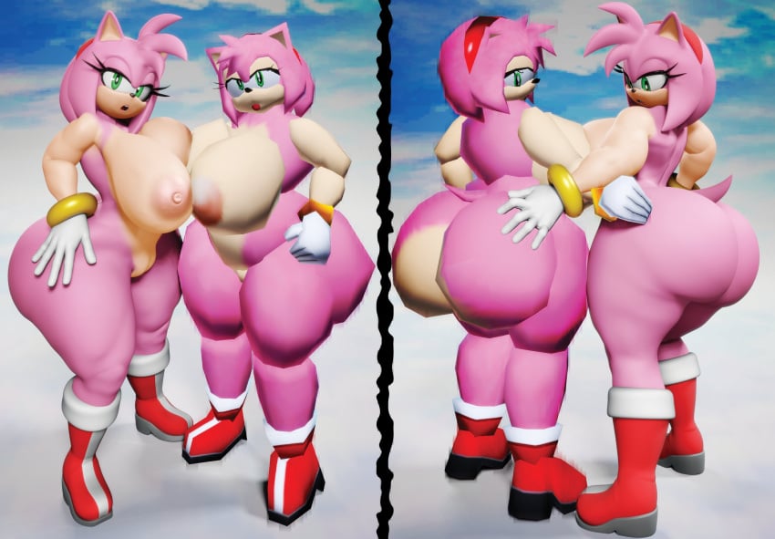 Hentai Zoo – 1girl 2 girls 2females 3d 3d (artwork) :o accurate art style amy rose anthro
