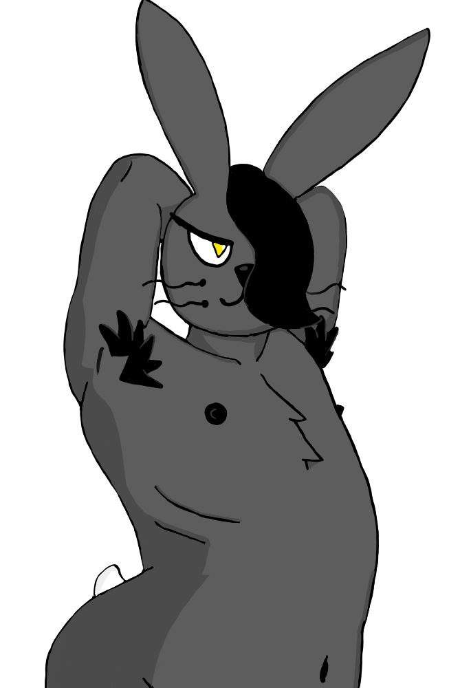 Hentai Zoo – 1nonbinary ambiguous gender armpit hair arms behind back black hair chest