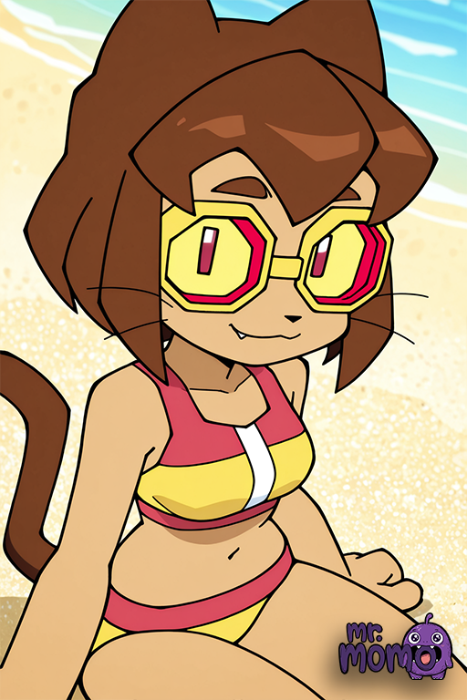 Hentai Zoo – 1girl 1girl 1girl :3 ai generated animal ears anthro artist name ass beach