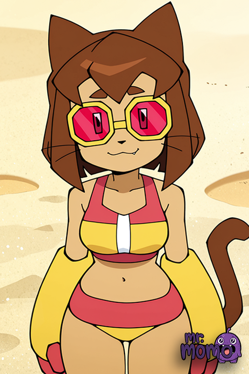 Hentai Zoo – 1girl 1girl 1girl :3 ai generated animal ears anthro artist name ass beach