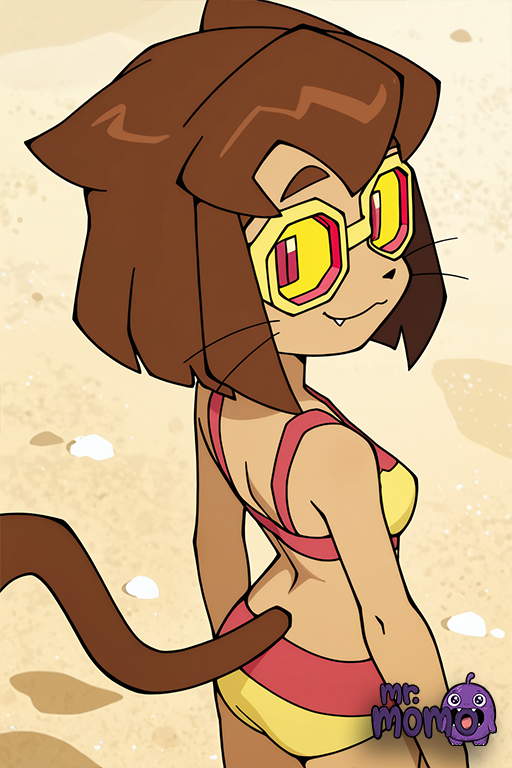 Hentai Zoo – 1girl 1girl 1girl :3 ai generated animal ears anthro artist name ass beach