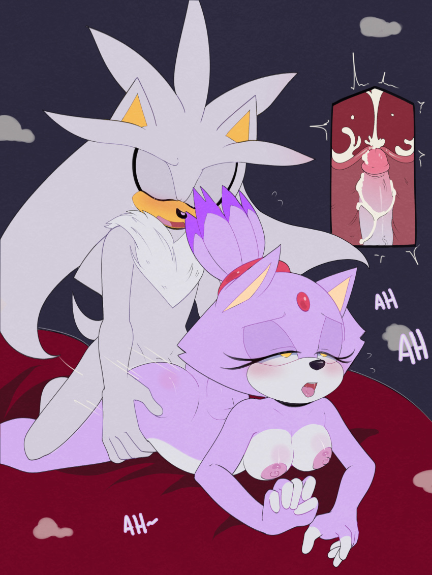 ai_generated blaze_the_cat mobian_(species) mobian_cat silver_the_hedgehog sonic_the_hedgehog_(series) tagme