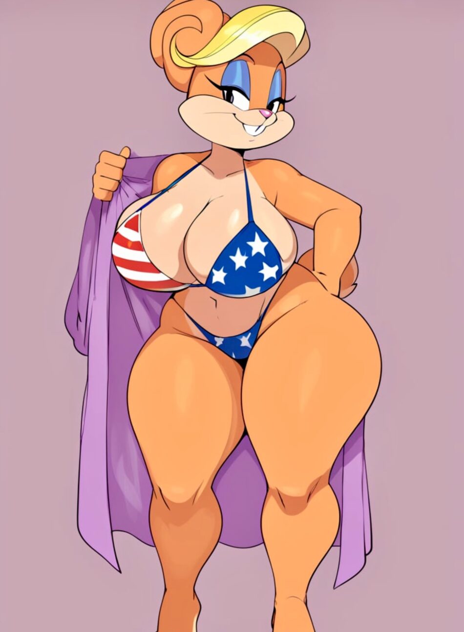 Hentai Zoo – 1girl ai generated american flag bikini anthro bedroom eyes big breasts