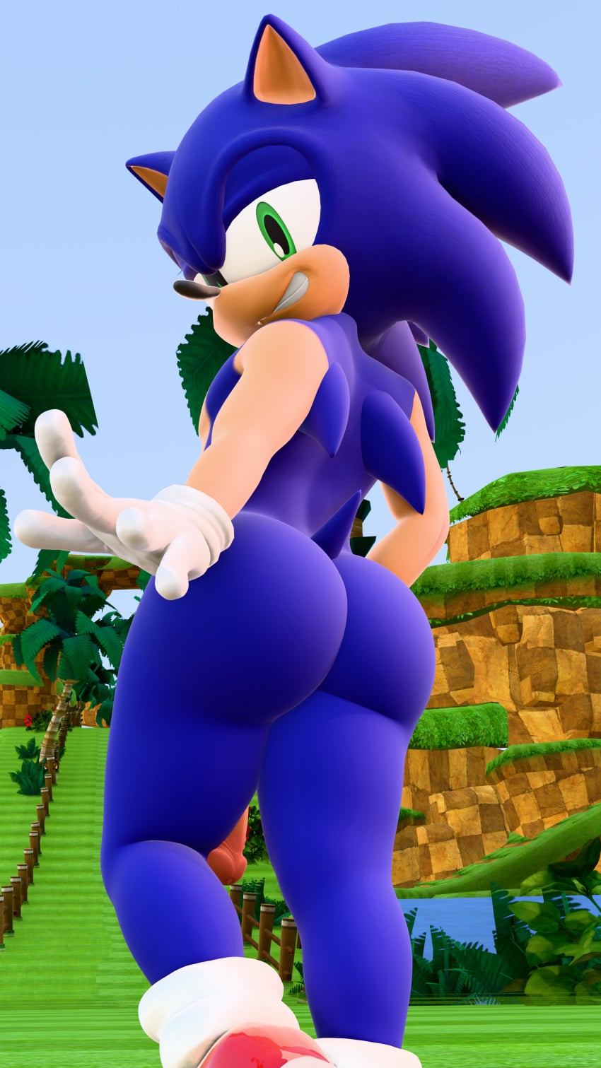 Hentai Zoo – 1girl hedgehog looking at viewer looking back male male only outside