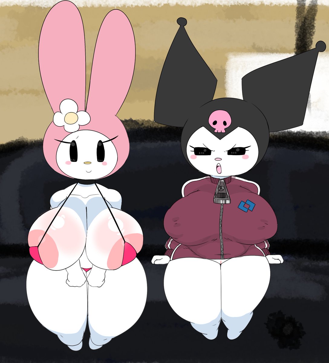 Hentai Zoo – 2d (artwork) 2d artwork 2girls angry angry expression anthro areola slip