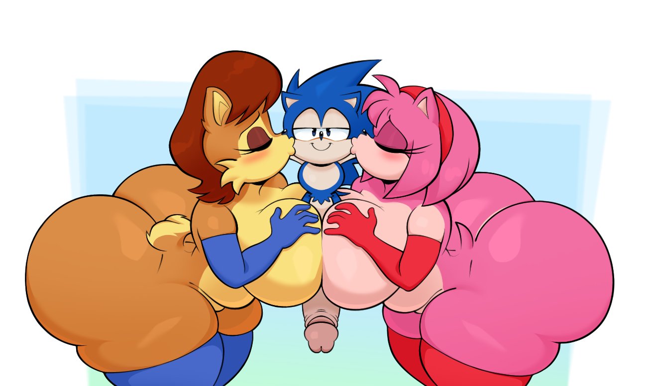 Hentai Zoo – 1boy 2girls accessory amy rose anthro archie comics armwear ass big ass big